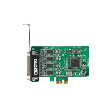 Moxa 4Port Pcie Board, W/ Db25M Cable, Rs-232, Low Profile CP-104EL-A-DB25M